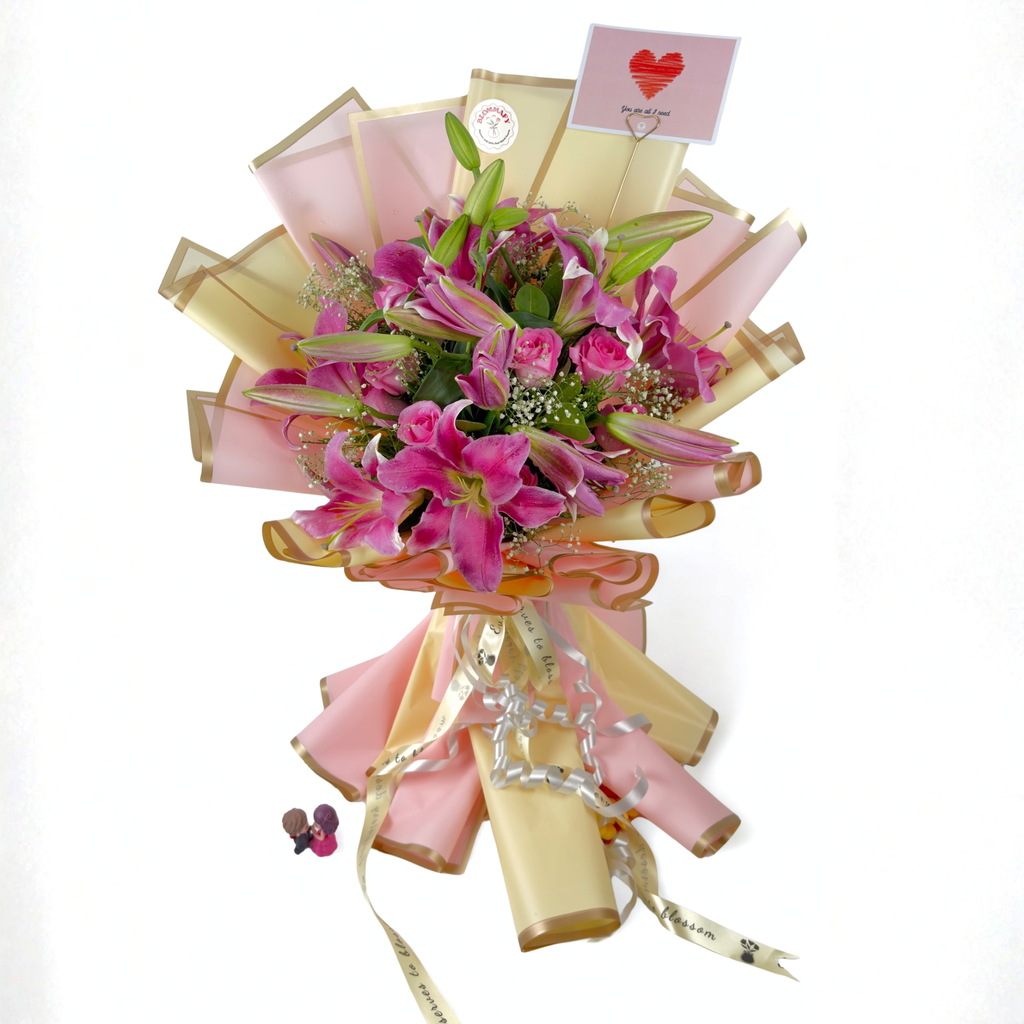 Pink Stardust Lily & Rose