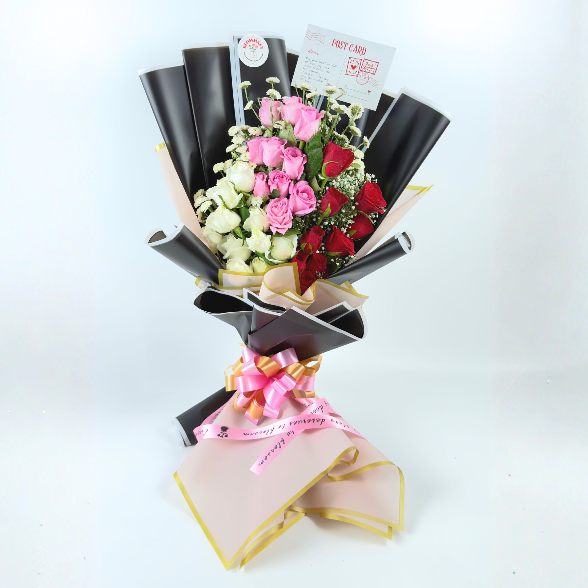 Trio Hearts Rose Harmony