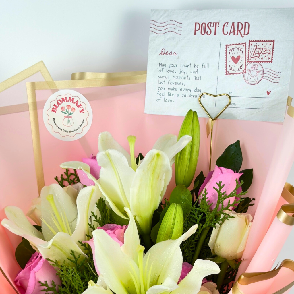 Blushing Serenity Lily & Rose