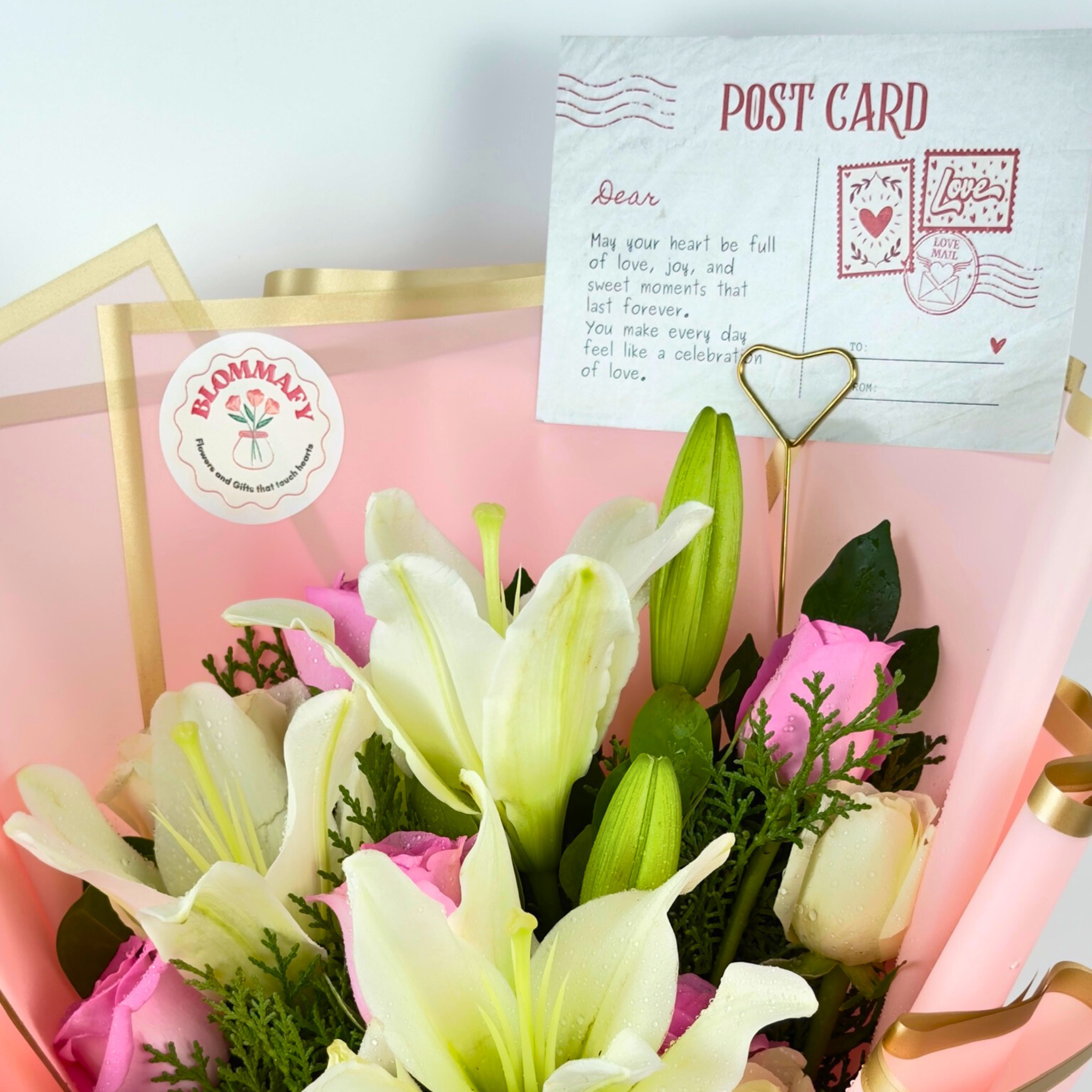 Blushing Serenity Lily & Rose