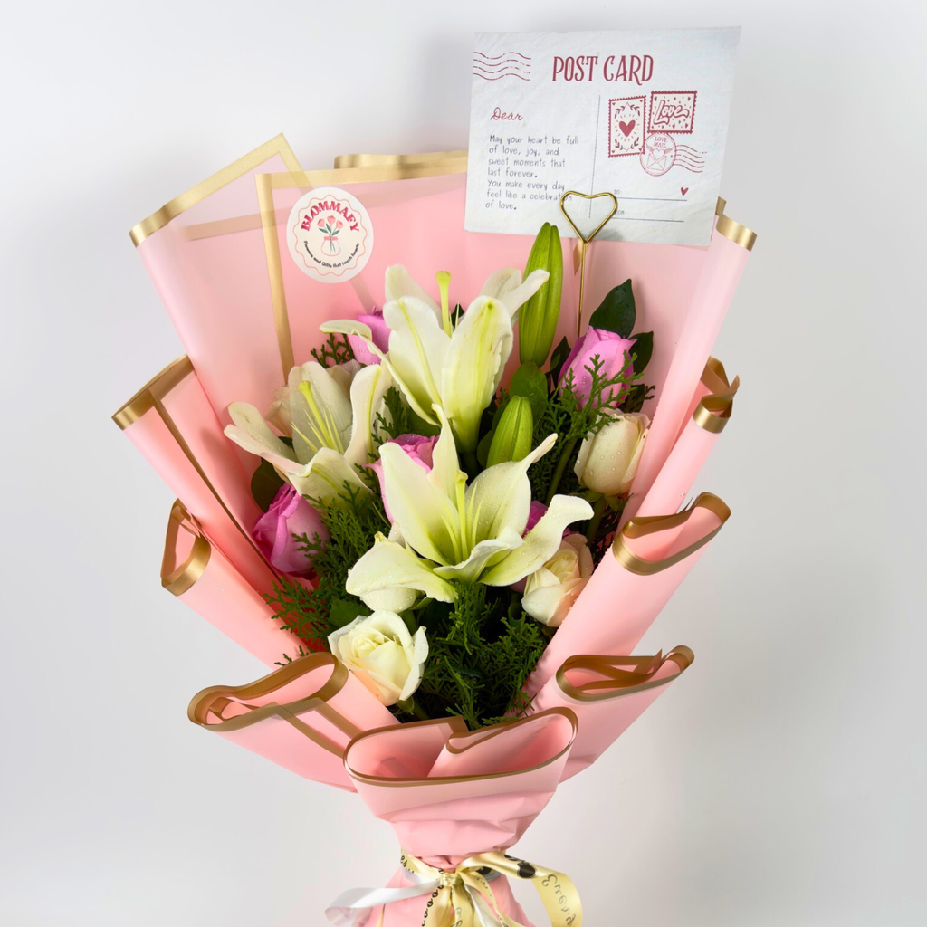 Blushing Serenity Lily & Rose