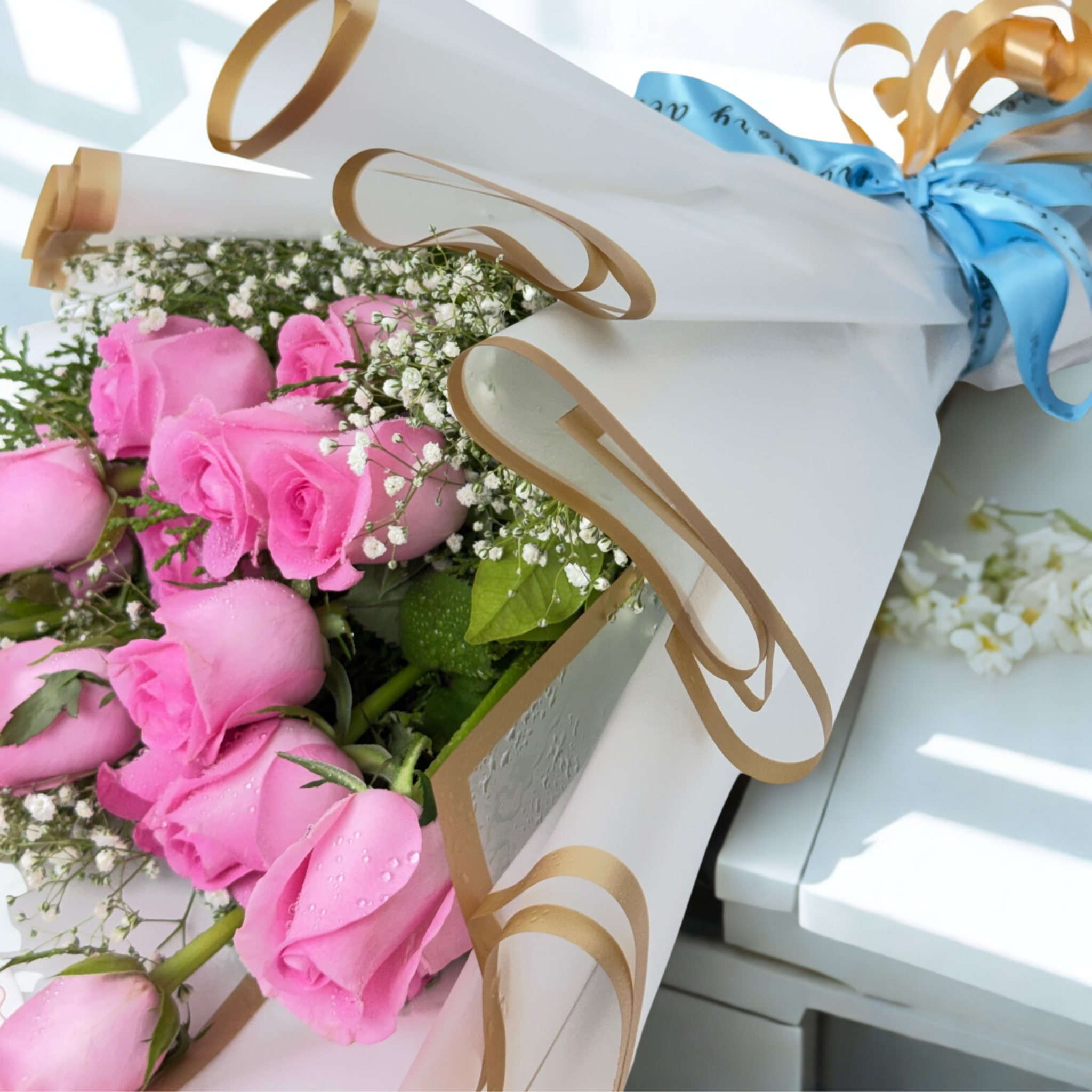 Blush Petals 15 Pink Rose