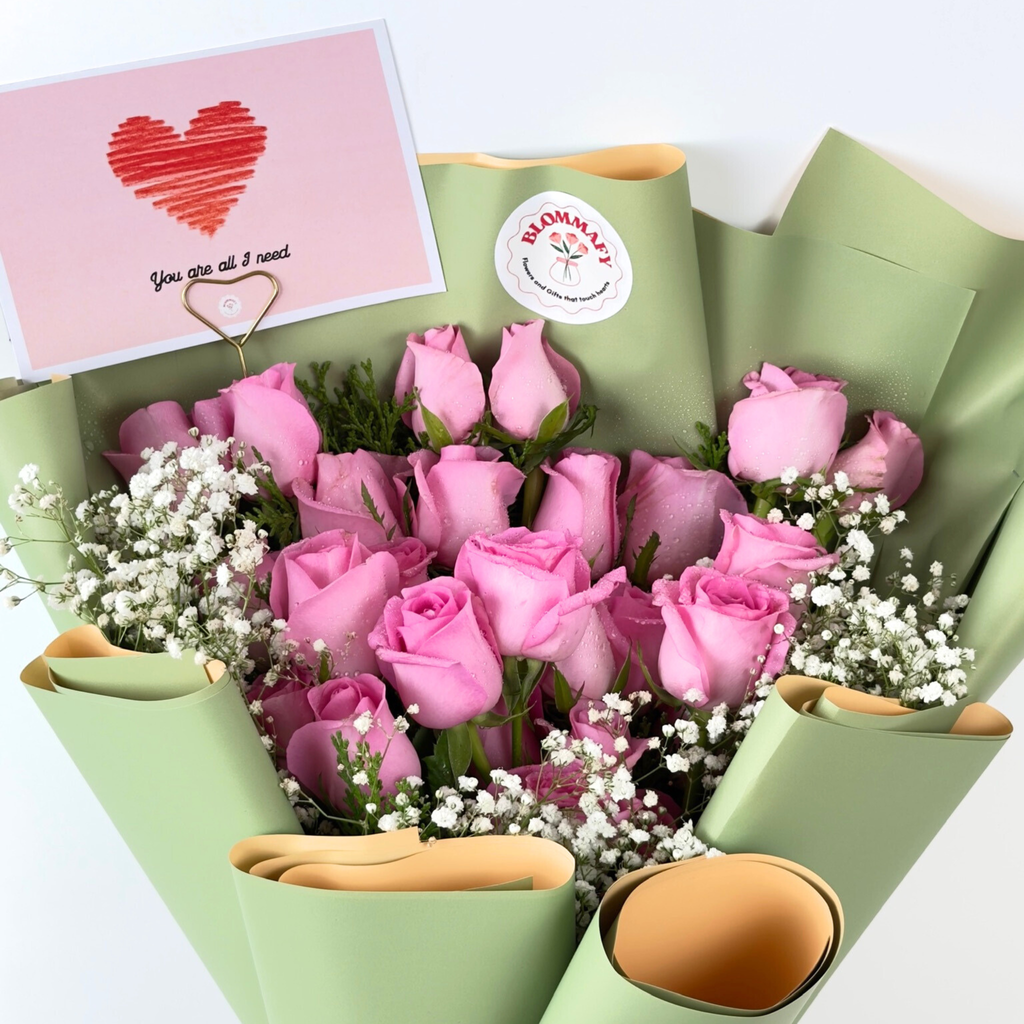 Blush Harmony 20 Pink Roses