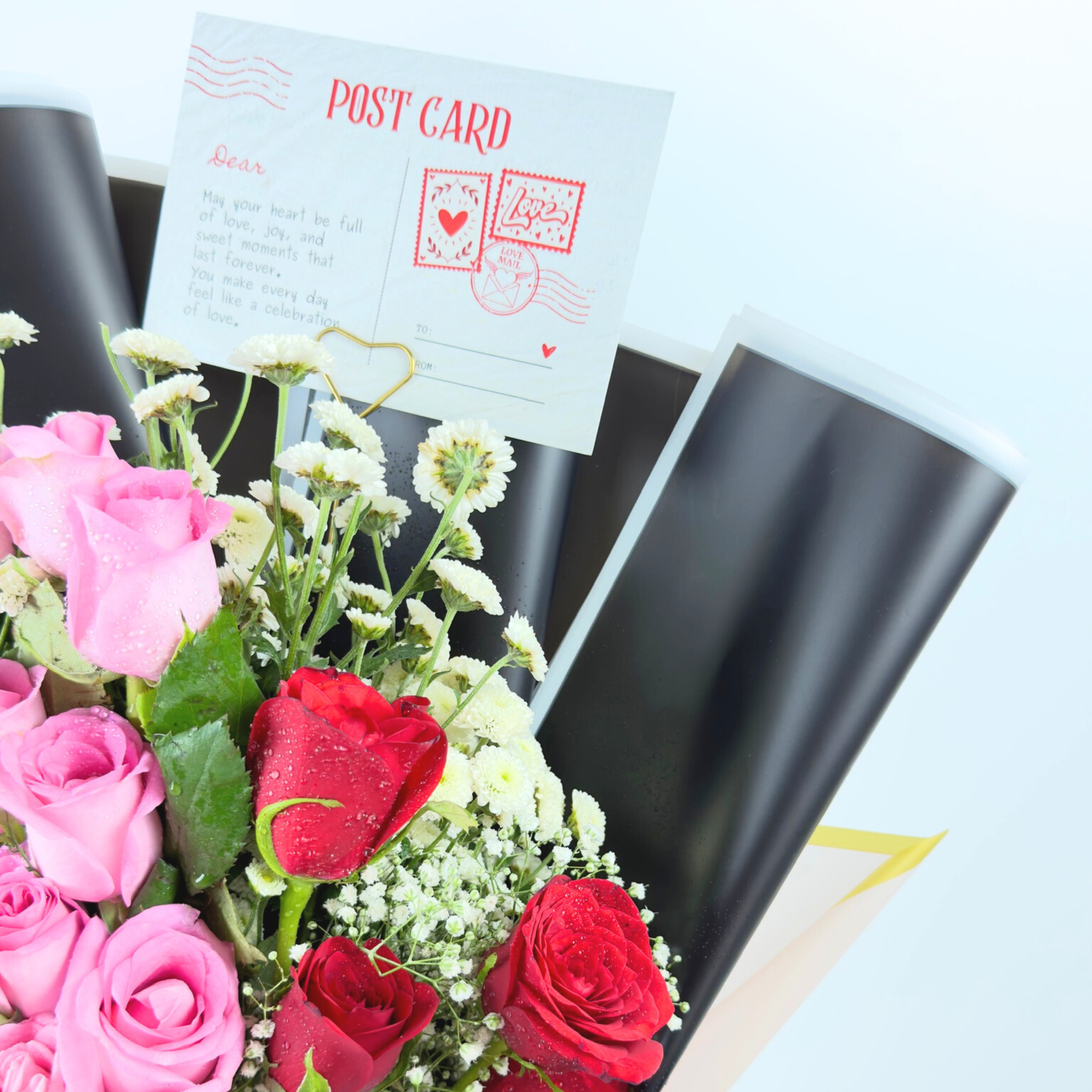 Trio Hearts Rose Harmony